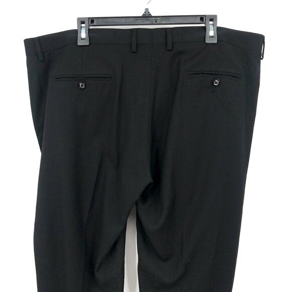 SOUL OF LONDON Men's Flat Front Stretch Dress Pants 43R Black NWOT - Picture 6 of 10